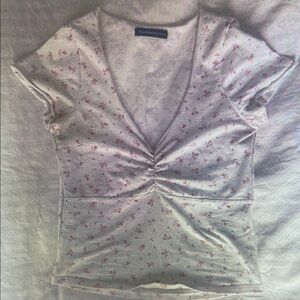 Short Sleeve Floral V-Neck Top